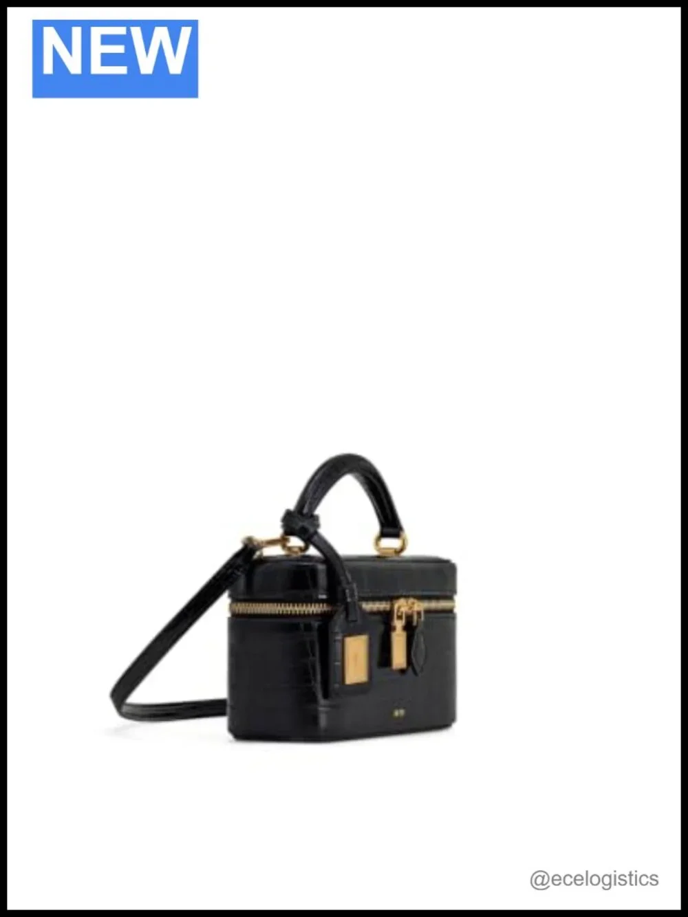 Croc-Embossed Vegan Leather Top Handle Bag Satchel with Detachable Strap